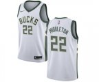 Milwaukee Bucks #22 Khris Middleton Swingman White Home Basketball Jersey - Association Edition