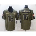 Jacksonville Jaguars #16 Trevor Lawrence Nike Olive 2021 Salute To Service Limited Player Jersey