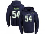 Los Angeles Chargers #54 Melvin Ingram Navy Blue Name & Number Pullover NFL Hoodie