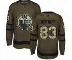 Edmonton Oilers #83 Matt Benning Authentic Green Salute to Service NHL Jersey