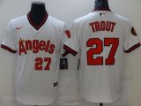 Nike Los Angeles Angels #27 Mike Trout White Stitched Baseball Jersey