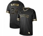 Colorado Rockies #24 Ryan McMahon Authentic Black Gold Fashion Baseball Jersey