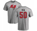 Tampa Bay Buccaneers #50 Vita Vea Ash Name & Number Logo T-Shirt