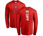 Tampa Bay Buccaneers #99 Warren Sapp Red Backer Long Sleeve T-Shirt