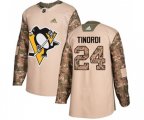 Adidas Pittsburgh Penguins #24 Jarred Tinordi Authentic Camo Veterans Day Practice NHL Jersey
