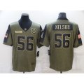 Indianapolis Colts #56 Quenton Nelson Nike Olive 2021 Salute To Service Limited Player Jersey