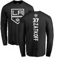 Los Angeles Kings #37 Jeff Zatkoff Black Backer Long Sleeve T-Shirt