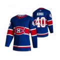 Montreal Canadiens #40 Joel Armia Blue 2020-21 Reverse Retro Alternate Hockey Jersey