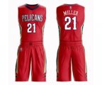 New Orleans Pelicans #21 Darius Miller Swingman Red Basketball Suit Jersey Statement Edition