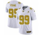 Washington Redskins #99 Chase Young Flocked Leopard Print Vapor Limited Football Jersey White