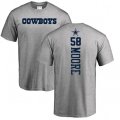 Dallas Cowboys #58 Damontre Moore Ash Backer T-Shirt