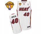Miami Heat #40 Udonis Haslem Swingman White Home Finals Patch Basketball Jersey