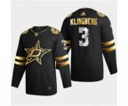 Dallas Stars #3 John Klingberg Black Golden Edition Limited Stitched Hockey Jersey
