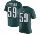 Philadelphia Eagles #59 Seth Joyner Green Rush Pride Name & Number T-Shirt