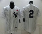 New York Yankees #2 Derek Jeter NEW White No Name Stitched MLB Nike Cool Base Throwback Jersey
