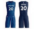Minnesota Timberwolves #20 Josh Okogie Swingman Blue Basketball Suit Jersey