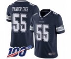 Dallas Cowboys #55 Leighton Vander Esch Navy Blue Team Color Vapor Untouchable Limited Player 100th Season Football Jersey
