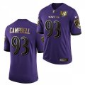 Baltimore Ravens #93 Calais Campbell Nike Purple 25th Anniversary Speed Machine Golden Limited Jersey