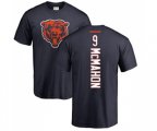 Chicago Bears #9 Jim McMahon Navy Blue Backer T-Shirt