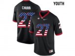 2016 US Flag Fashion-Youth Georgia Bulldogs Nick Chubb #27 College Football Limited Jerseys - Black