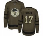 Adidas Buffalo Sabres #17 Jordan Nolan Authentic Green Salute to Service NHL Jersey