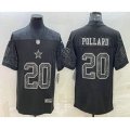 Dallas Cowboys #20 Tony Pollard Black Reflective Limited Stitched Football Jersey