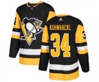 Adidas Pittsburgh Penguins #34 Tom Kuhnhackl Premier Black Home NHL Jersey