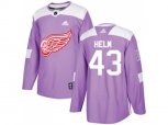 Detroit Red Wings #43 Darren Helm Purple Authentic Fights Cancer Stitched NHL Jersey