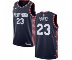 New York Knicks #23 Trey Burke Swingman Navy Blue Basketball Jersey - 2018-19 City Edition
