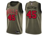 Nike Chicago Bulls #45 Denzel Valentine Green Salute to Service NBA Swingman Jersey