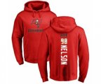 Tampa Bay Buccaneers #98 Anthony Nelson Red Backer Pullover Hoodie