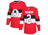 Adidas Ottawa Senators #2 Dion Phaneuf Red Authentic 2017 100 Classic Stitched NHL Jersey