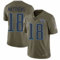 Tennessee Titans #18 Rishard Matthews Limited Olive 2017 Salute to Service NFL Jersey