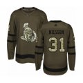 Ottawa Senators #31 Anders Nilsson Authentic Green Salute to Service Hockey Jersey