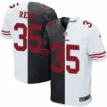 San Francisco 49ers #35 Eric Reid Elite Black White Split Fashion NFL Jersey