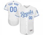 Kansas City Royals Customized Authentic White 2016 Father's Day Fashion Flex Base Baseball Jersey