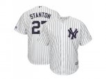 New York Yankees #27 Giancarlo Stanton White Strip New Cool Base 2018 Stars & Stripes Stitched MLB Jersey