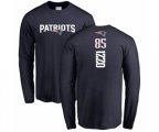 New England Patriots #85 Ryan Izzo Navy Blue Backer Long Sleeve T-Shirt