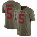 San Francisco 49ers #5 Bradley Pinion Limited Olive 2017 Salute to Service NFL Jersey