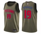 Detroit Pistons #19 Sviatoslav Mykhailiuk Swingman Green Salute to Service Basketball Jersey