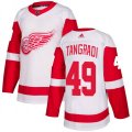 Detroit Red Wings #49 Eric Tangradi Authentic White Away NHL Jersey