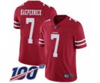 San Francisco 49ers #7 Colin Kaepernick Red Team Color Vapor Untouchable Limited Player 100th Season Football Jersey