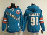New York Islanders #91 John Tavares blue (pullover hooded sweatshirt)