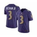 Baltimore Ravens #3 Odell Beckham Jr Purple Color Rush Limited Jersey