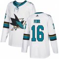 San Jose Sharks #16 Eric Fehr Authentic White Away NHL Jersey