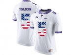 2016 US Flag Fashion Men's TCU Horned Frogs LaDainian Tomlinson #5 College Limited Football Jersey - White