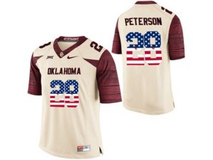 2016 US Flag Fashion Men\'s Oklahoma Sooners Adrian Peterson #28 College Limited Football Jersey - White