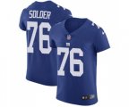 New York Giants #76 Nate Solder Royal Blue Team Color Vapor Untouchable Elite Player Football Jersey