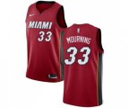 Miami Heat #33 Alonzo Mourning Authentic Red Basketball Jersey Statement Edition