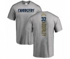 Los Angeles Chargers #32 Nasir Adderley Ash Backer T-Shirt